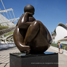 escultura de bronce de arte moderno - mujer bailarina gorda